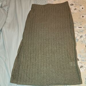 Olive Green Women's Sweater Skirt